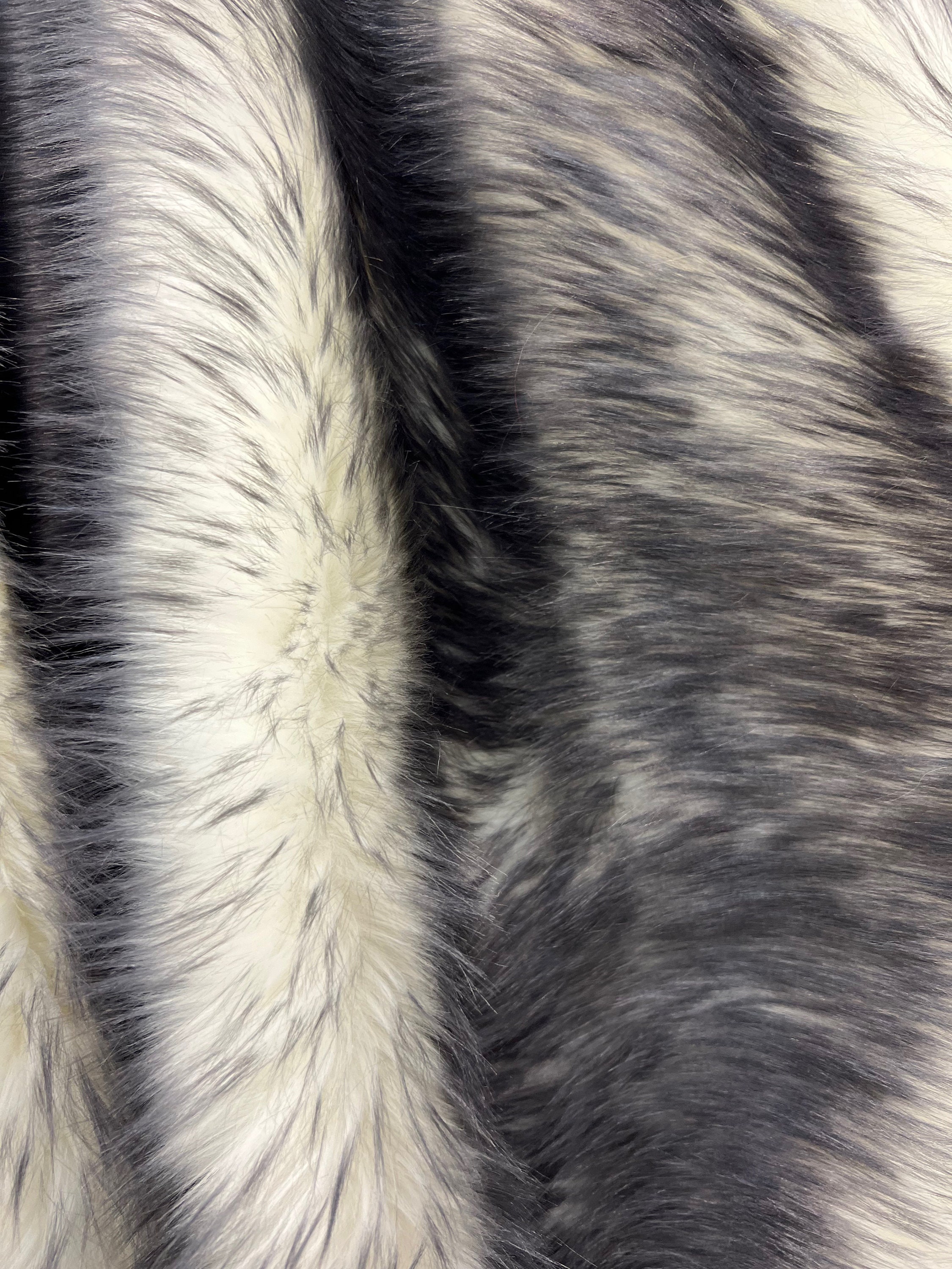 Bristol GREY Tip Candy Shag Long Pile Soft Faux Fur Fabric for - Etsy Sweden