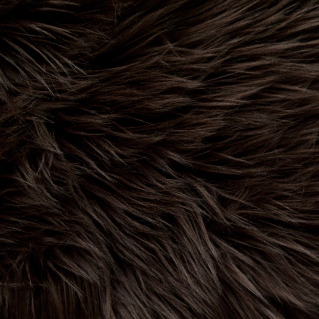 Eden DARK BROWN Shaggy Long Pile Soft Faux Fur Fabric for - Etsy