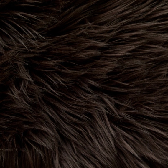 Eden DARK BROWN Long Pile Soft Faux Fur Fabric for - Etsy