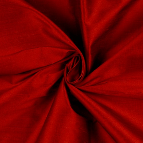Red Thick Satin Fabric by the Yard Bridal Satin Fabric Silky Etsy