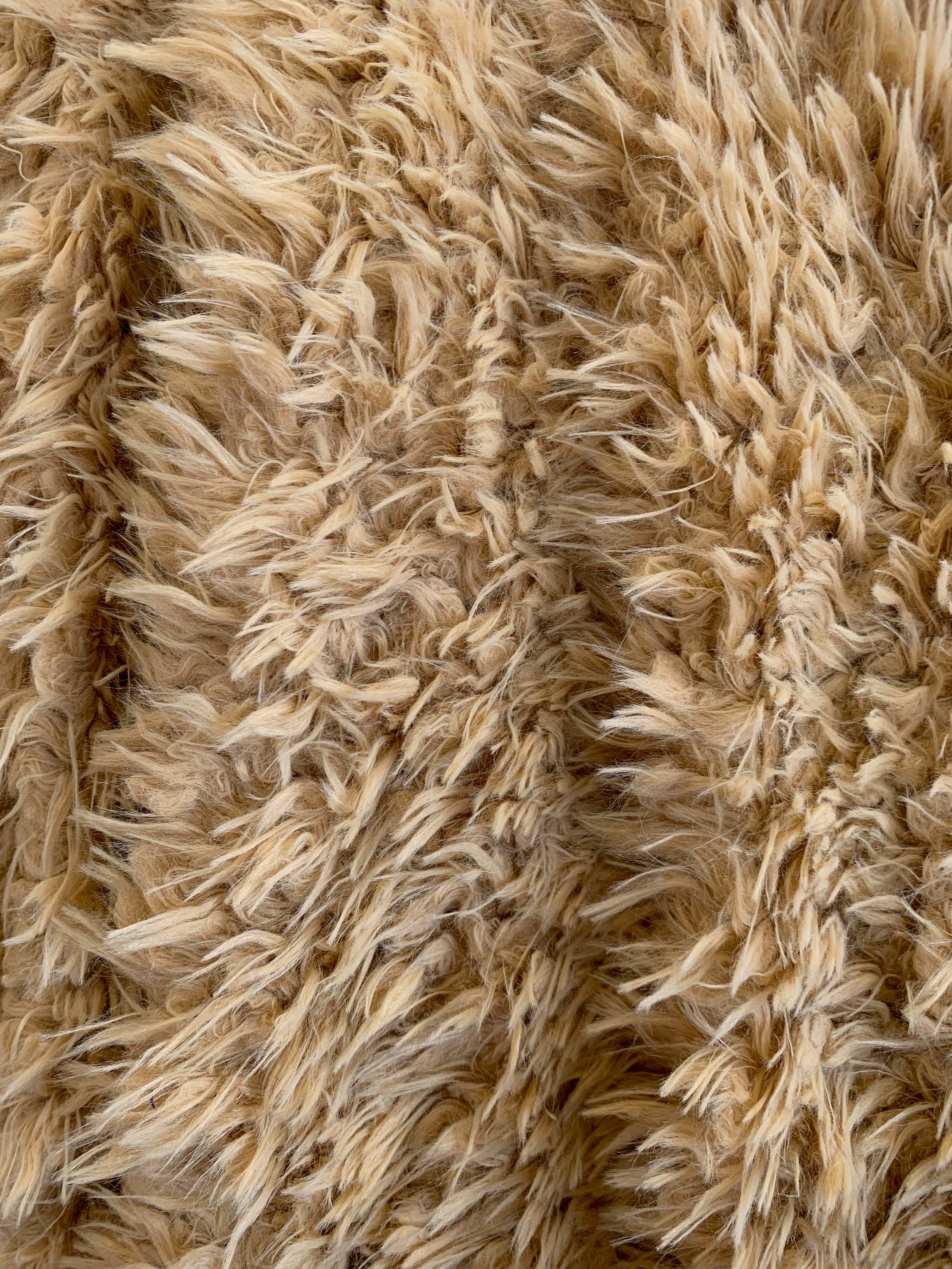 Champagne Mongolian Sheep Wool 2-3 Inches Long Pile Faux Fur Fabric by the  Yard