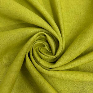 Karla LIME Soft Hand Feel Linen Rayon Fabric by the Yard for Clothes, Costumes, Crafts, etc - 10194