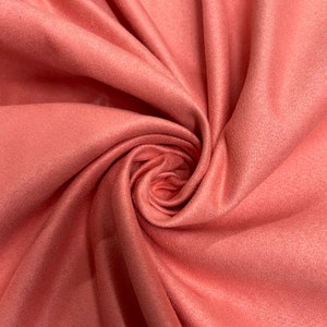 Giana CORAL Faux Suede Polyester Microsuede Fabric by the Yard - 10223