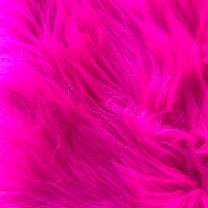 Sasha HOT PINK 2 Inch Long Pile Soft Luxury Faux Fur Fabric Fursuit, Cosplay Costume, Photo Prop, Trim, Throw Pillow, Crafts