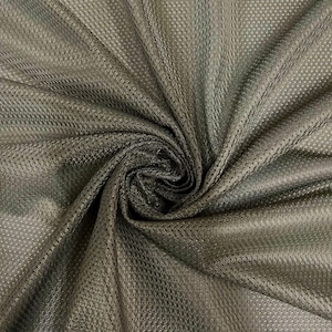 Brylee GREY Polyester Micro Mesh Jersey Sports Mesh Knit Fabric by the Yard