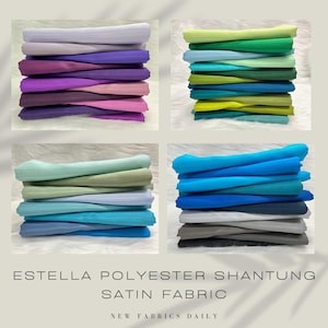 Estella Shantung Satin-Stoff für Hochzeits-/Brautkleider, Kleider, Futter, Partydekoration, Kostüme, Kunsthandwerk