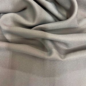 Delaney LIGHT GREY Polyester Gabardine Fabric for Skirts, Suits, Overcoats, Trousers/Slacks, Uniforms, Lining, etc.