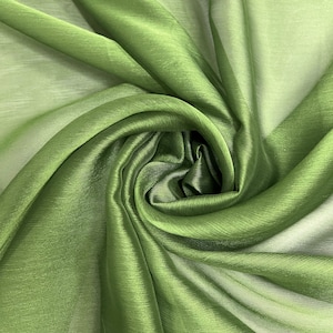 Jolene OLIVE GREEN Polyester Two-Tone Chiffon Fabric by the Yard - 10135