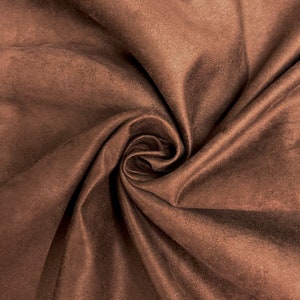 Giana DARK BROWN Faux Suede Polyester Microsuede Fabric by the Yard - 10223