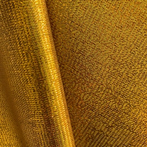 Kenzie BRIGHT GOLD Light Weight Lamé Fabric by the Yard  - 10059