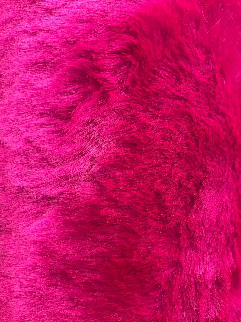 Zahra HOT PINK 0.75 Inch Short Pile Soft Faux Fur Fabric for Fursuit ...