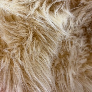 Sasha BEIGE 2 Inch Long Pile Soft Luxury Faux Fur Fabric Fursuit ...