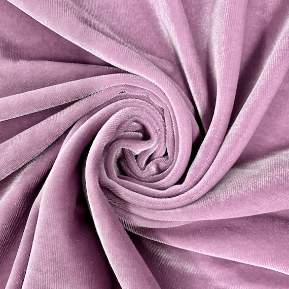 Princess DUSTY PINK-B Polyester Stretch Velvet Fabric for Bows, Top Kn -  New Fabrics Daily