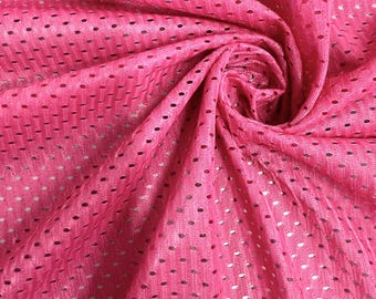 Sawyer HOT PINK Polyester Football Sports Mesh Knit Fabric by the Yard - 10047