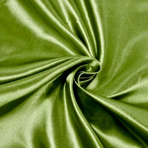 Eliza OLIVE Shiny Heavy Bridal Wedding Satin Fabric by the Yard - 10009