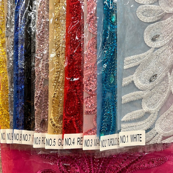 Sheer Beaded Fabric Etsy