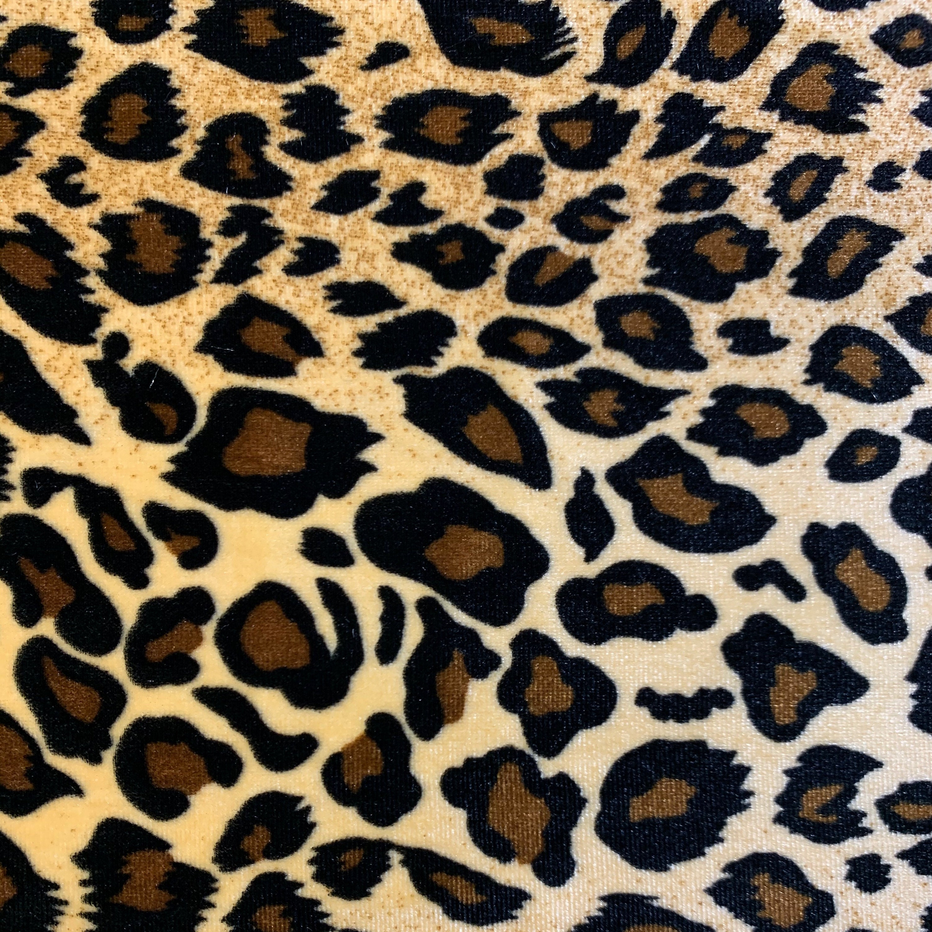 Dana DARK BROWN CAMEL Leopard Pattern Polyester Stretch Velvet - Etsy