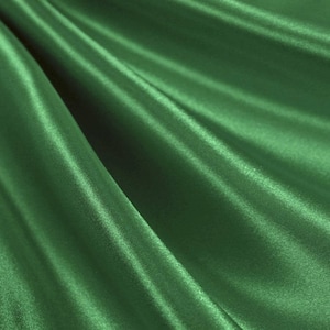 Eliza GREEN Shiny Heavy Bridal Wedding Satin Fabric by the Yard - 10009