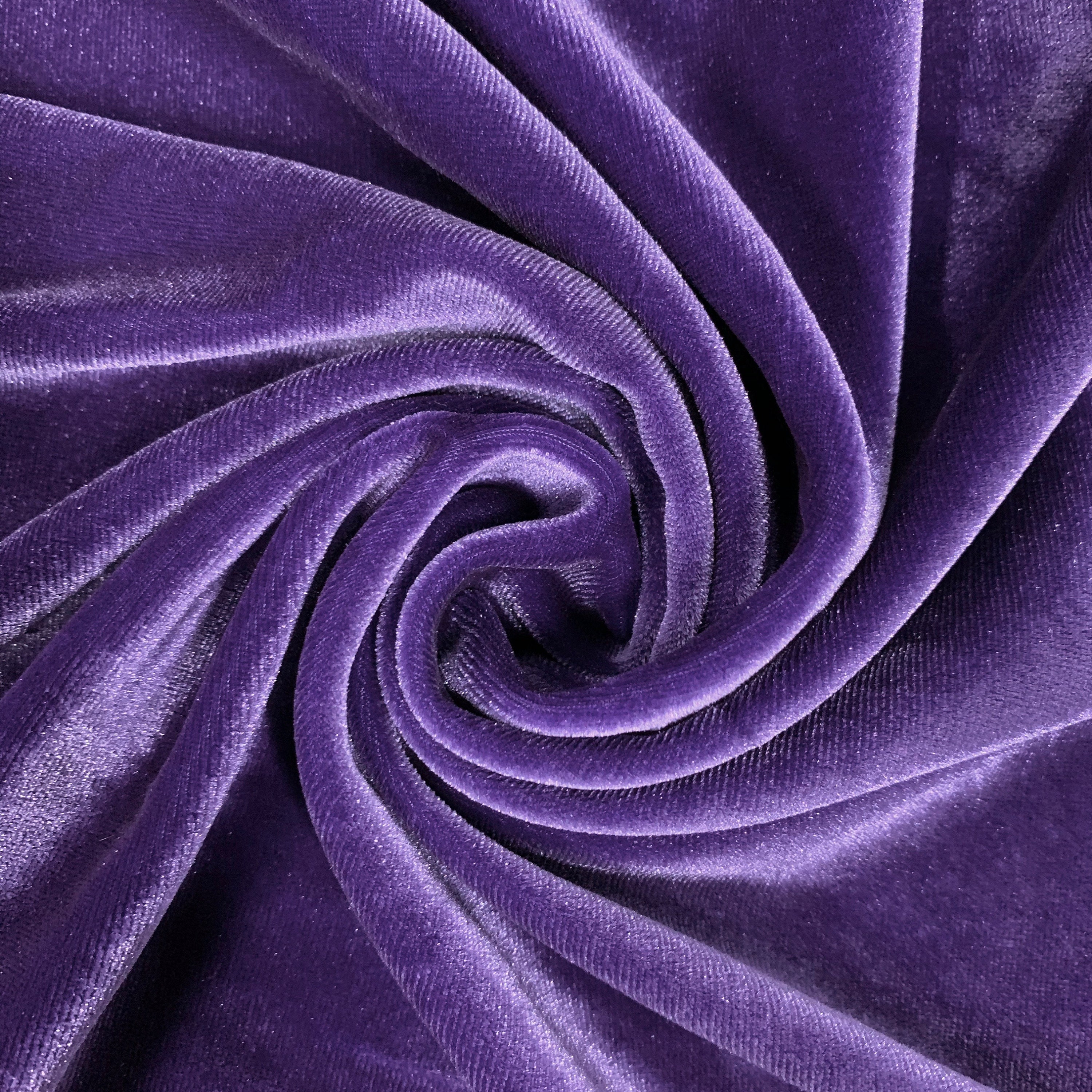 Princess VIOLET Polyester Spandex Stretch Velvet Fabric by the - Etsy