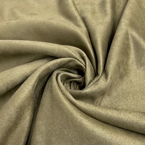 Giana OLIVE Faux Suede Polyester Microsuede Fabric by the Yard - 10223