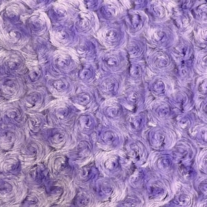 Ruth LAVENDER Cuddle Minky Rosette Soft Faux Fur Fabric by the Yard - 10083
