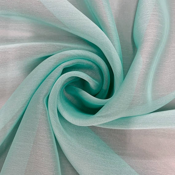 Jolene WHITE Polyester Two-Tone Chiffon Fabric by the Yard - New