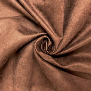 Giana BROWN Faux Suede Polyester Microsuede Fabric by the Yard - 10223