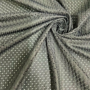 Sawyer DARK GREY Polyester Fußball Sport Mesh Strickstoff Meterware - 10047