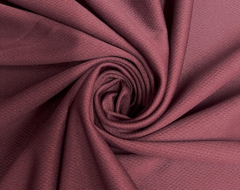 Mikaela MAROON Polyester Dimple Sports Mesh Knit Fabric by the Yard