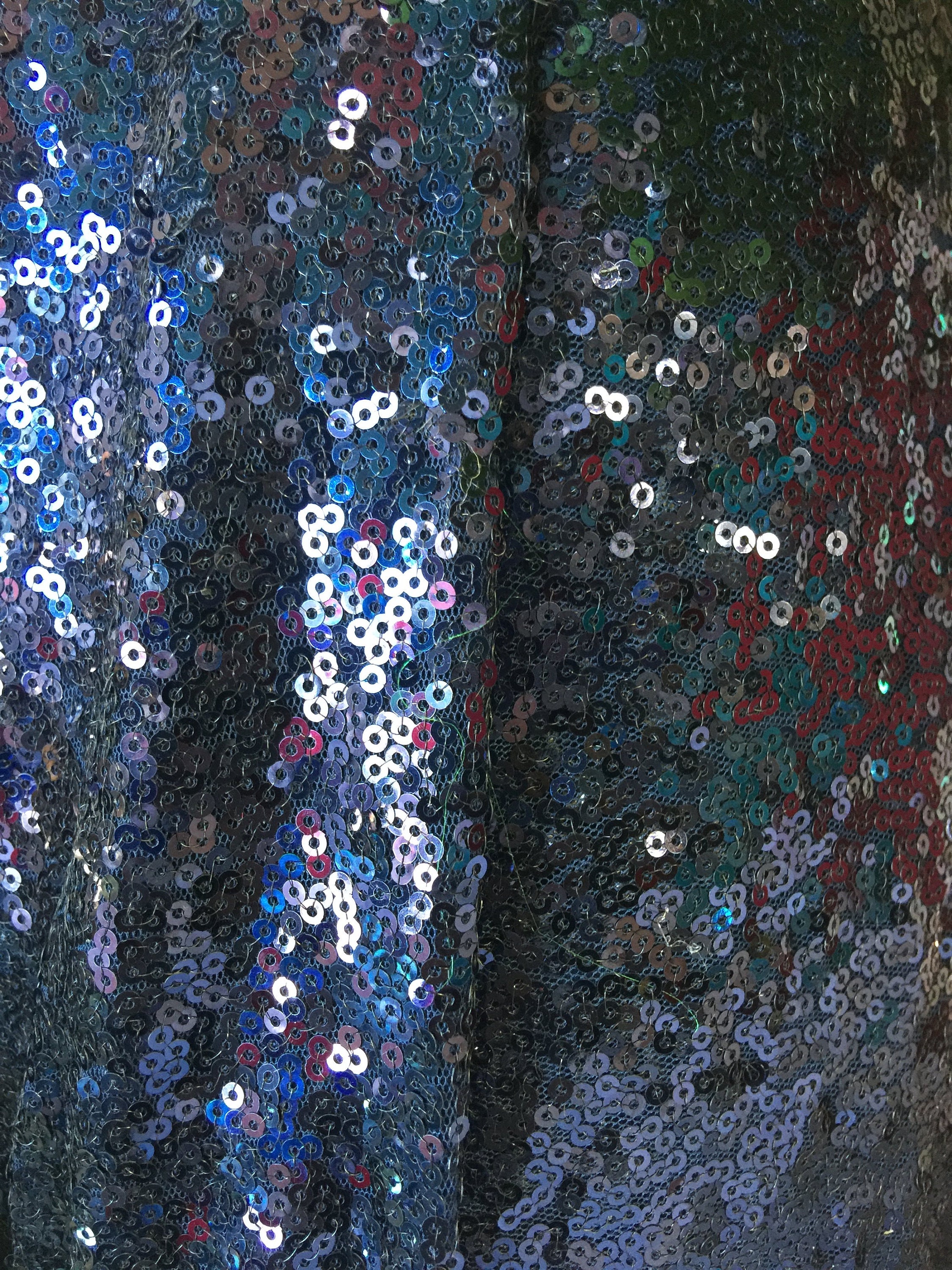 Leila NAVY BLUE Sequins on Mesh Fabric by the Yard 10050 - Etsy