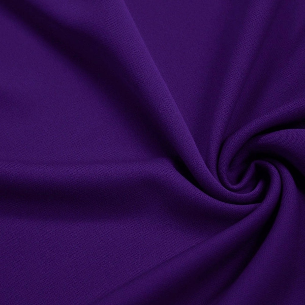 Evie PURPLE Polyester (Not Neoprene) Scuba Double Knit Fabric by the Yard - 10021