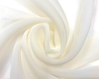 Tela de gasa Danielle IVORY Hi-Multi cortada a medida, 100 % poliéster transparente, 58–60" de ancho - 10075