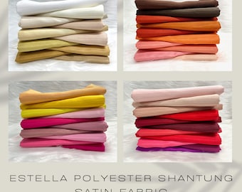 Estella Shantung Satin Fabric for Wedding/Bridal Dresses, Gowns, Lining, Party Decorations, Costumes, Crafts