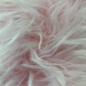 Bethany PINK Frost 2.5 Inch Mongolian Long Pile Soft Faux Fur Fabric for Fursuit, Cosplay Costume, Photo Prop, Trim, Throw Pillow, Crafts