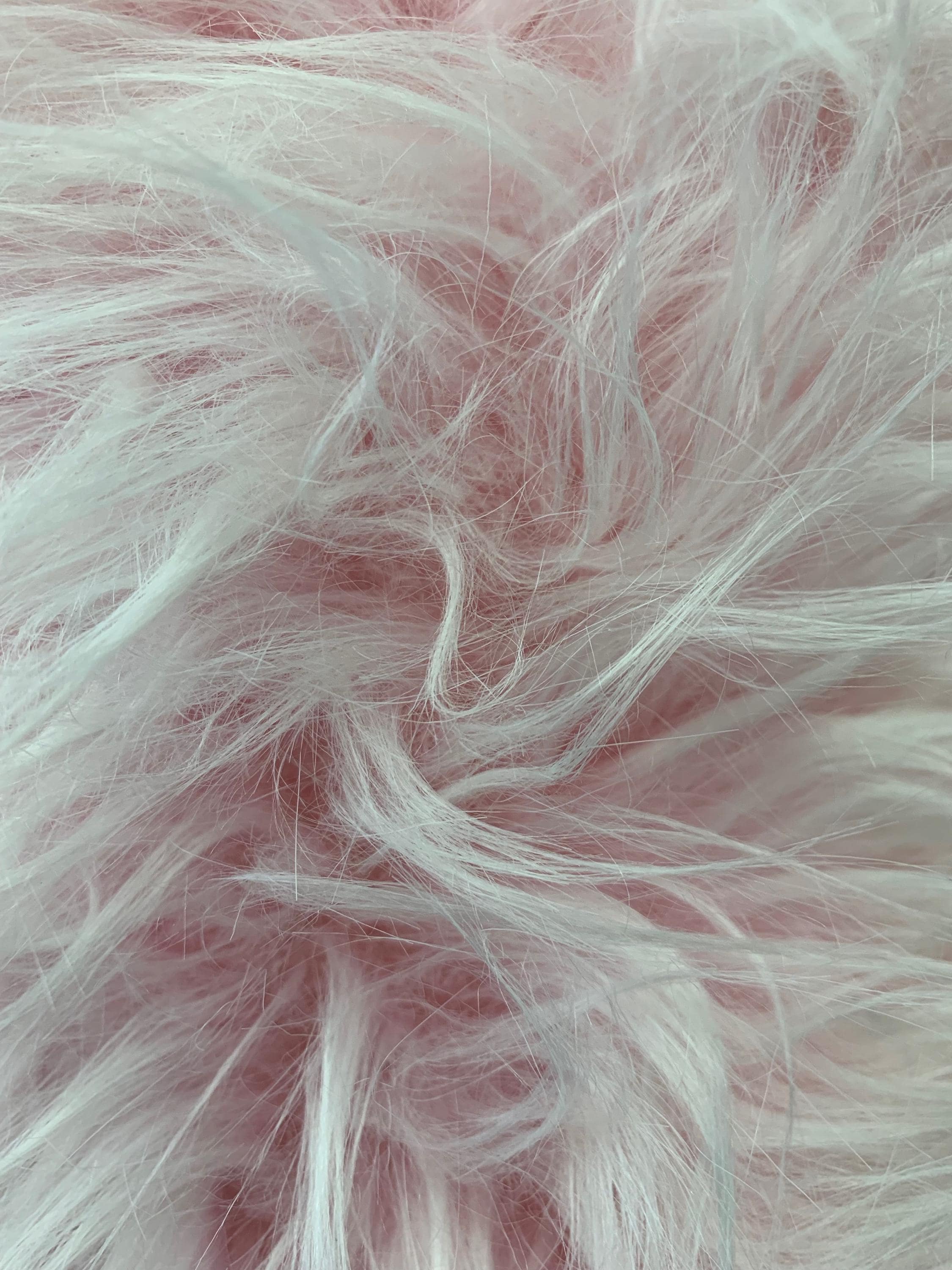 Bethany PINK Frost 2,5 Zoll mongolischer langer Flor weiches Kunstpelz Stoff für Fursuit, Cosplay Kostüm, Photo Prop, Zierde, Kissen, Basteln
