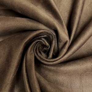 Giana CHOCOLATE Faux Suede Polyester Microsuede Fabric by the Yard - 10223