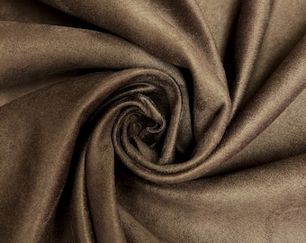 Giana CHOCOLATE Faux Suede Polyester Microsuede Fabric by the Yard - 10223