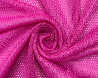 Brylee FUCHSIA Polyester Micro Mesh Jersey Sports Mesh Knit Fabric by the Yard - 10186