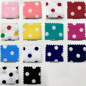 Aileen 1 CM Polka Dots on Polyester Cotton Fabric for Non-Medical Face Mask Lining, Blouses, Skirts, Bed Linens, Quilts, Costumes, Crafts