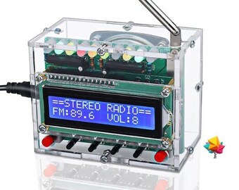 The FM Radio Kit (Clear) - Electronics Kit, DIY Radio, Synthesizer, Circuit Bend-able, DIY, Gadget, Gift, Kids, Tech