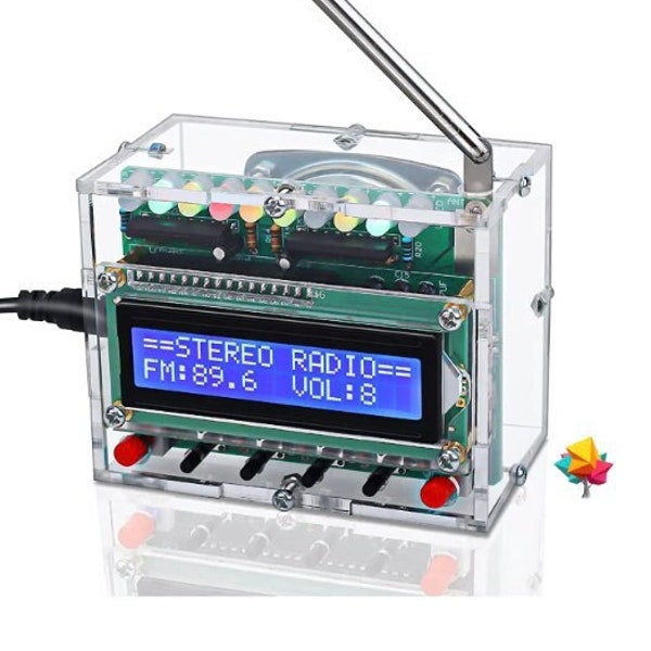 The FM Radio Kit (Clear) - Electronics Kit, DIY Radio, Synthesizer, Circuit Bend-able, DIY, Gadget, Gift, Kids, Tech