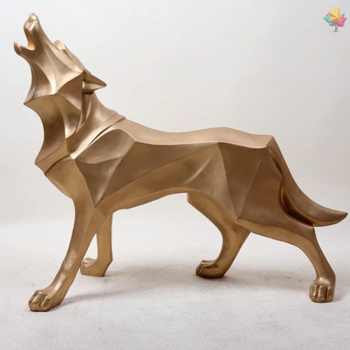 The Polygon Wolf - high quality Sculpture, Figurine, Home Decor, Wall Art, Stationery