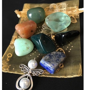 PTSD Post Traumatic Stress Crystal healing support set which is designed to aid the physical and emotional affects of PTSD