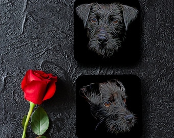 Patterdale Terrier Dogs Mug+Coaster Christmas/Birthday Gift Idea AD-PT1MC 