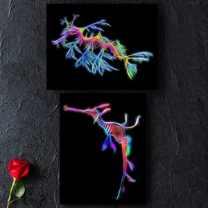 Seadragon Print with Stunning Fractal Art Design.