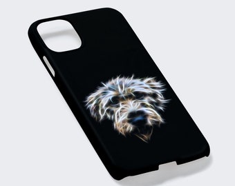 Irish Wolfhound Phone Case with Stunning Fractal Art Design. For Samsung or iPhone, including iPhone 14 and Galaxy S22