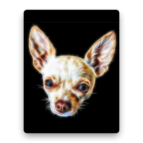 Short Haired Tan Chihuahua Fractal Art Metal Wall Plaque Also Etsy