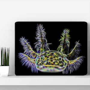 Green Axolotl Aluminium Metal Wall Plaque