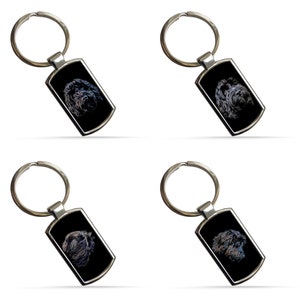 Black Cockapoo Keyring With Stunning Fractal Art Design - Etsy UK