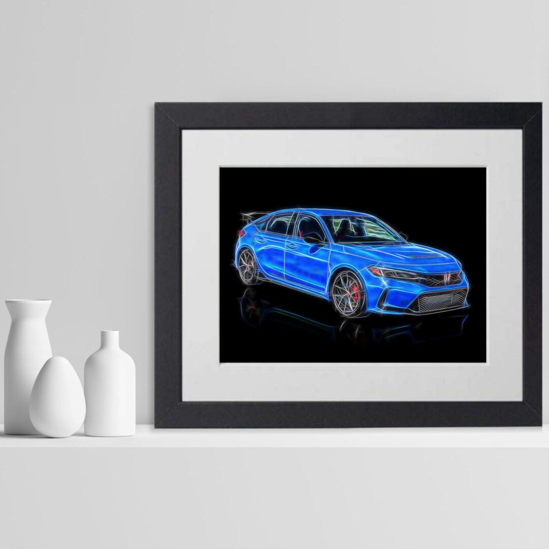 Honda Civic Type R FL5 Print With Stunning Fractal Art Design. Various ...